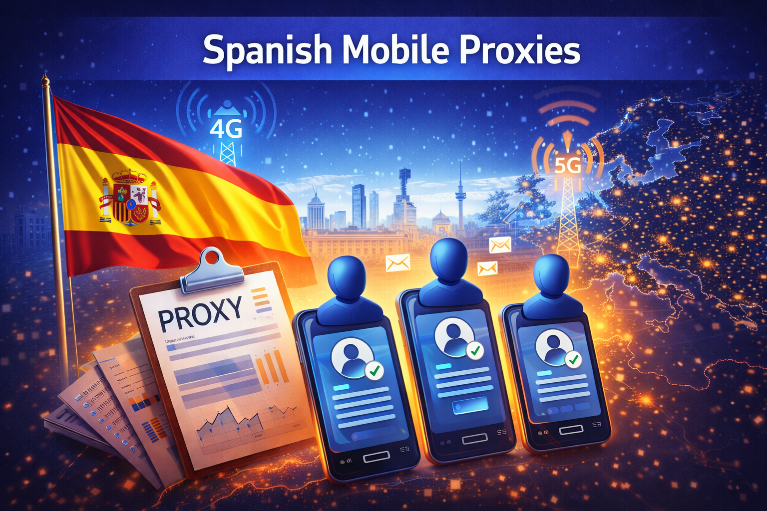 Spanish mobile proxies with mobile IP addresses from Spain