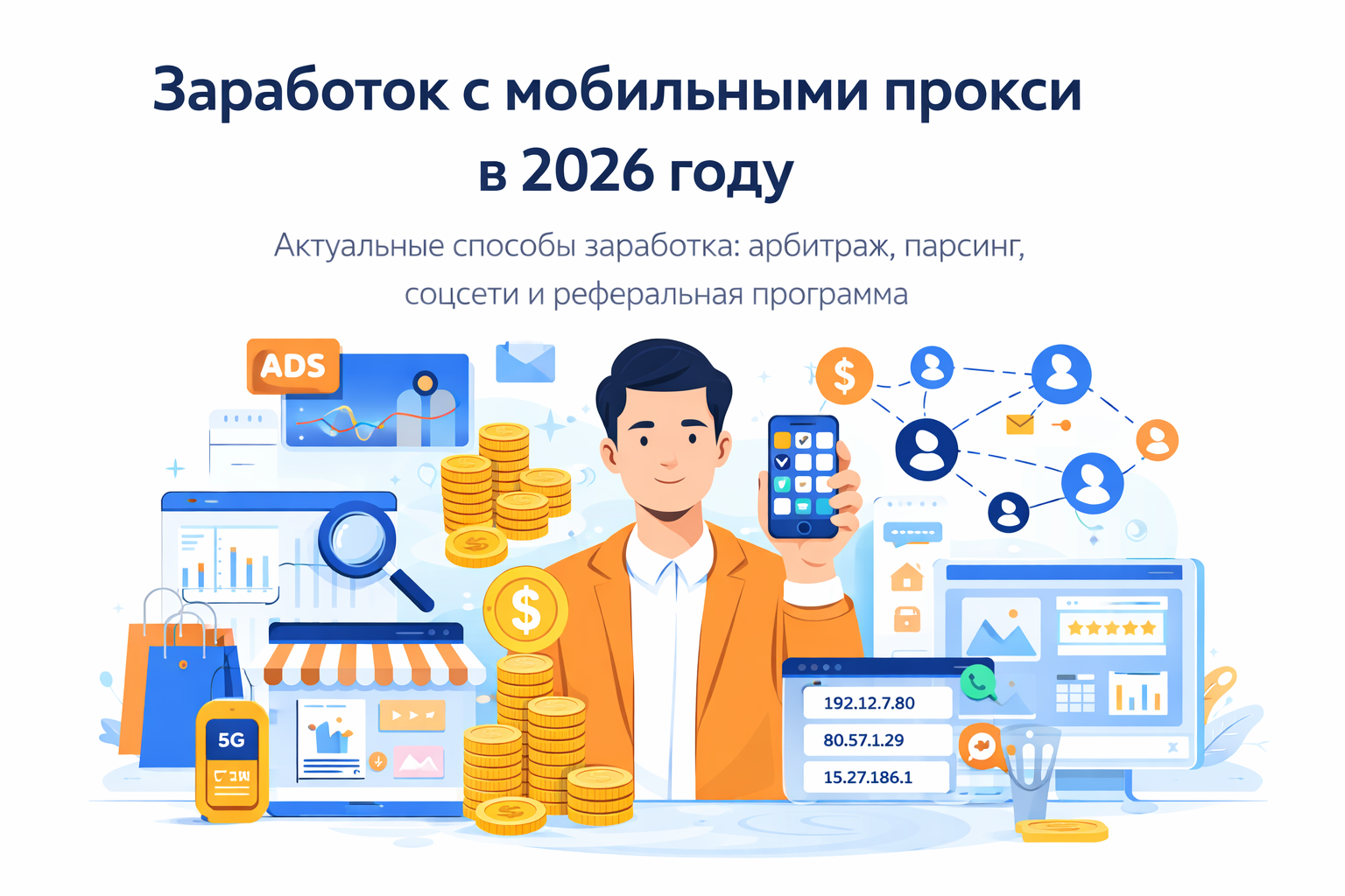 Заработок с мобильными прокси в 2026 году