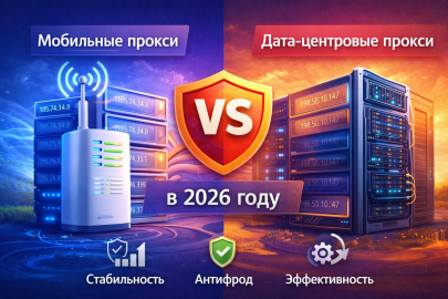 Мобильные прокси в 2026 году — сравнение с дата-центровыми