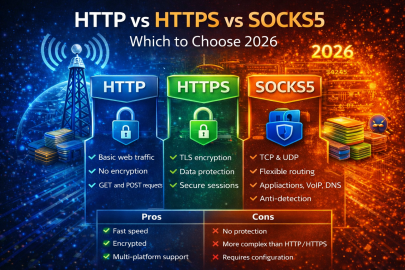 HTTP vs HTTPS vs SOCKS5 comparison for mobile proxies in 2026