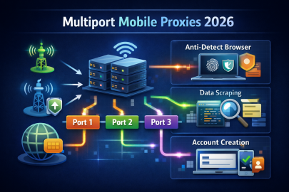 Multiport mobile proxies infrastructure for scraping and account creation