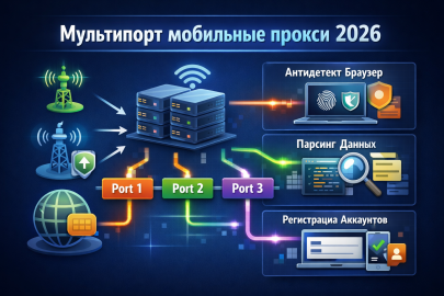 Мультипорт мобильные прокси в 2026 году для парсинга и регистрации аккаунтов