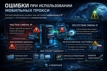 ошибки при использовании мобильных прокси
