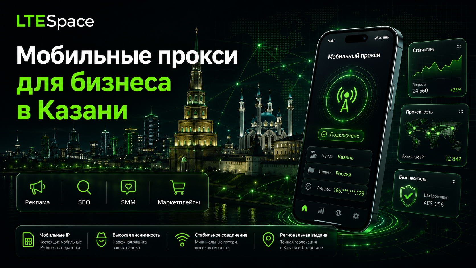 Мобильные прокси для маркетологов в Москве LTESpace
