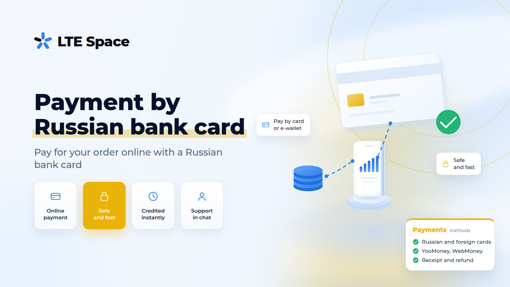 Payment for mobile proxies by Russian bank card