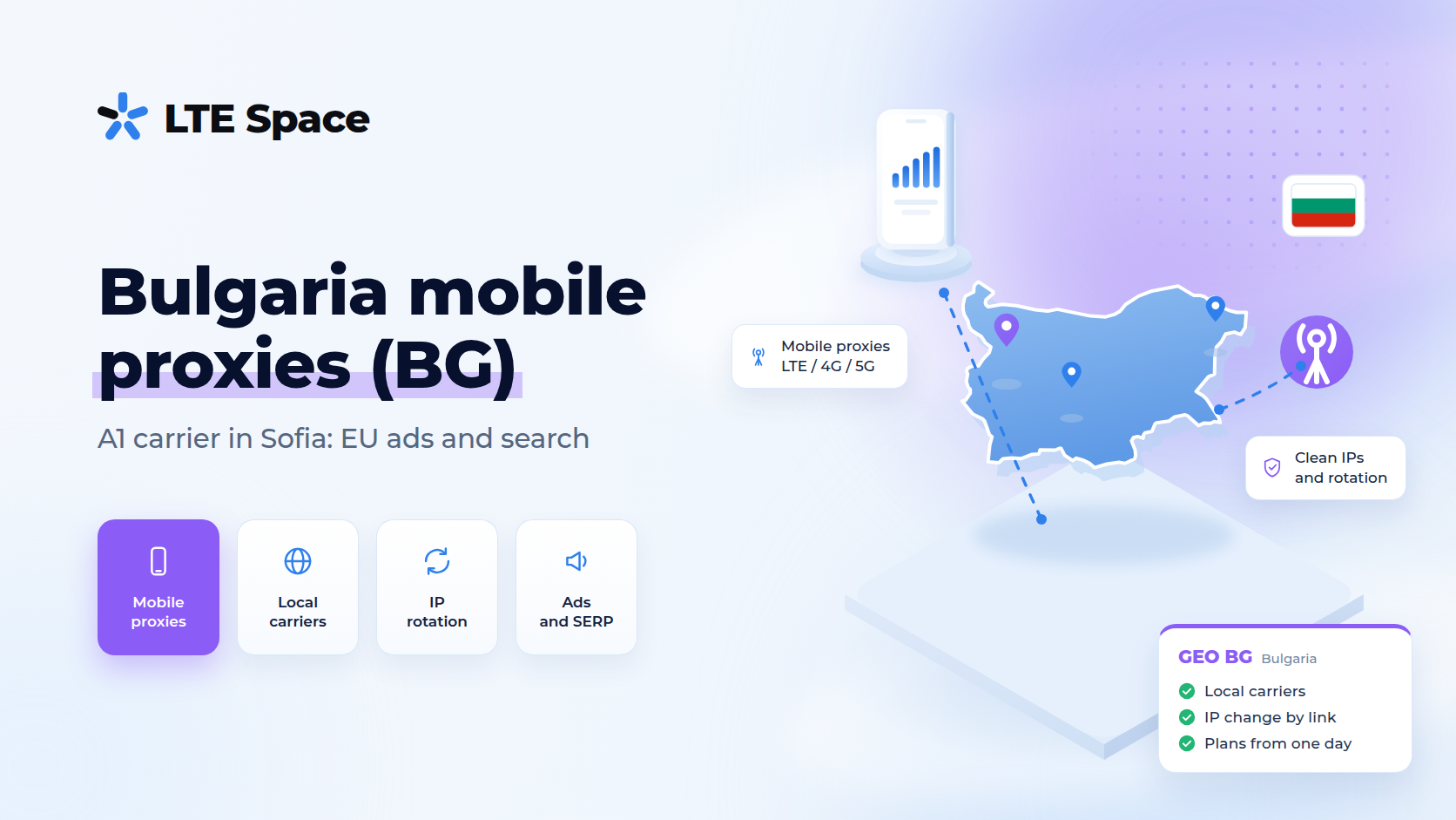 Bulgaria mobile proxies: A1 carrier IPs from Sofia